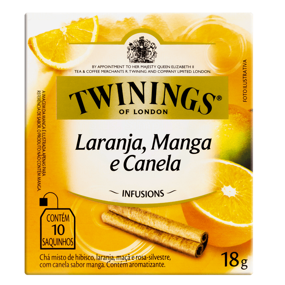 Cha Twinings 18g Laranja/Manga/Canela